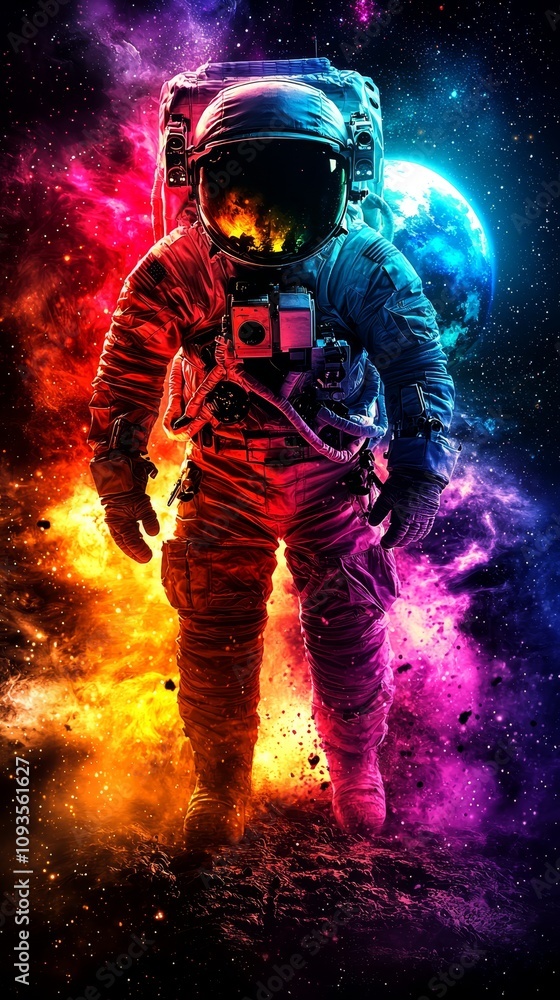 an astronaut walking on the moon with a camera in his hand an astronaut walking on the moon with a camera in his hand