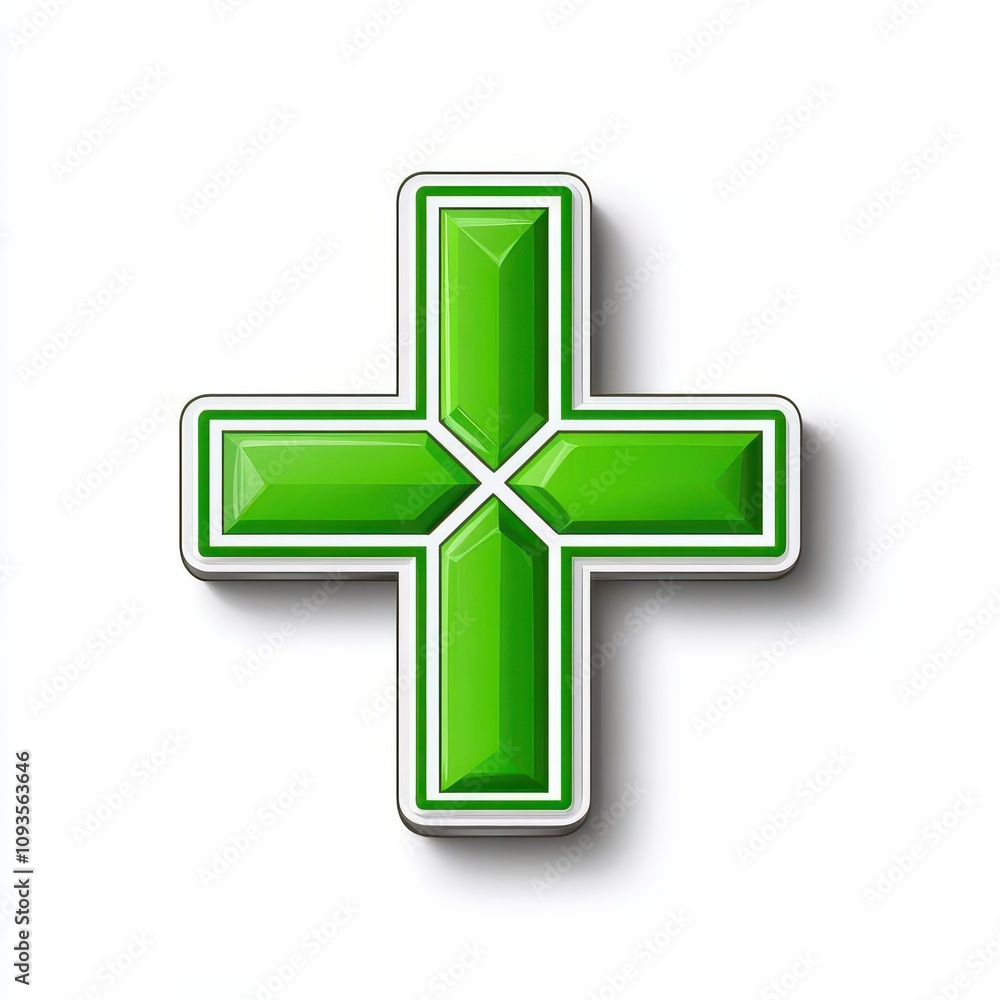 a medical cross logo, vector icon, modern geometric style, green and white, isolated on white background a medical cross logo, vector icon, modern geometric style, green and white, isolated on white background