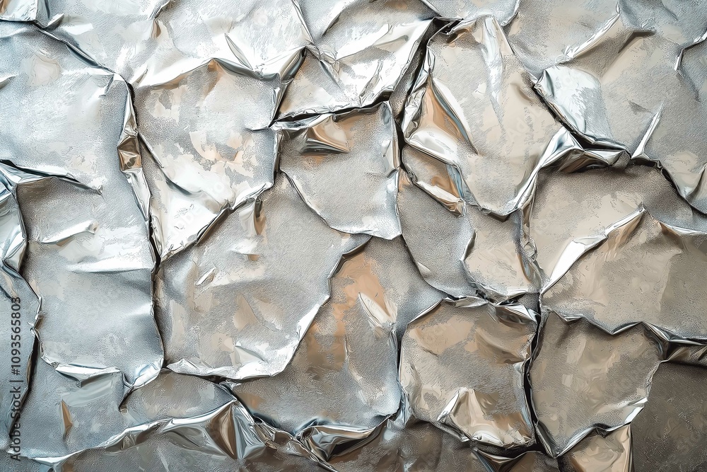 Crinkled Aluminum Foil Texture