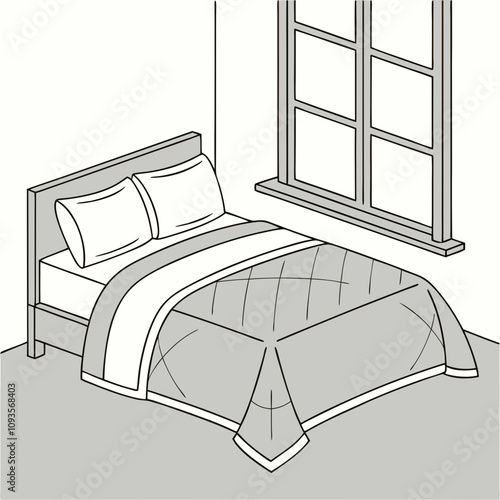 bed in a hotel