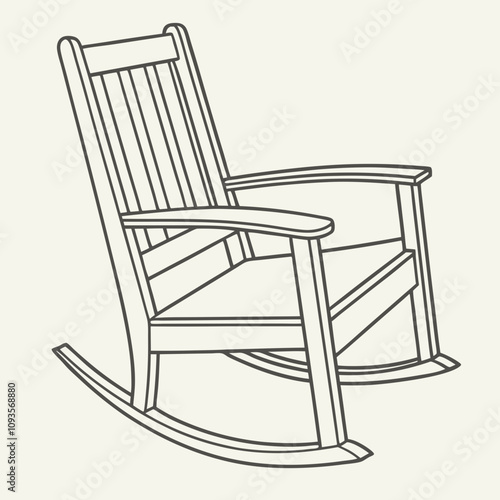 wooden rocking chair