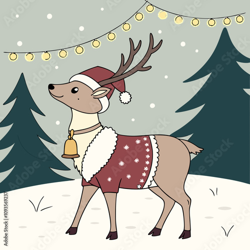 santa claus and reindeer