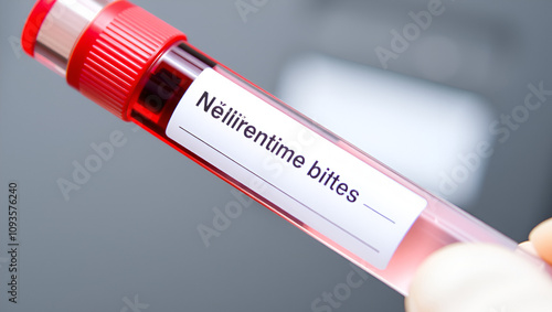 Blood sample for Neisseria meningitidis test, to diagnose Meningococcal disease. STDs photo