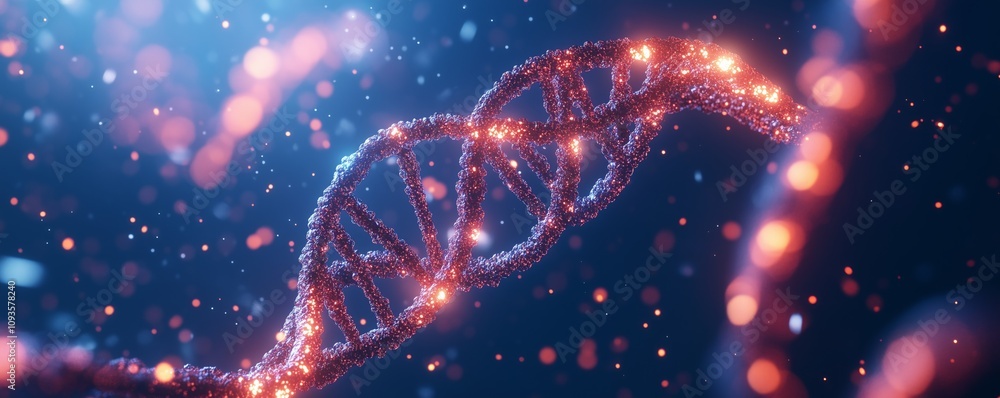DNA art symbolizing Darwin's impact DNA art symbolizing Darwin's impact