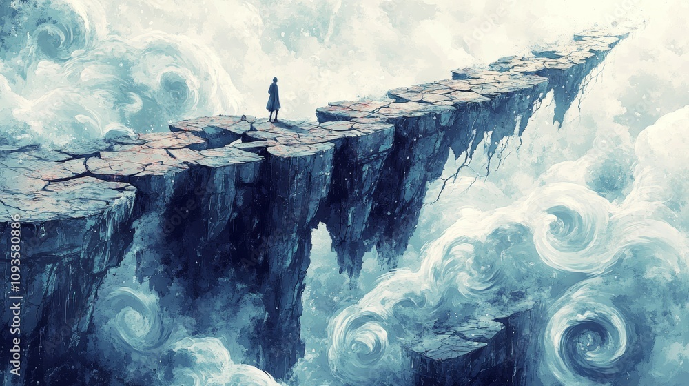 Obraz premium The Broken Bridge, Anxiety Disorders