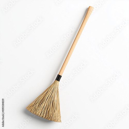 Wallpaper Mural Broom made of straw and wood isolated on white background Torontodigital.ca