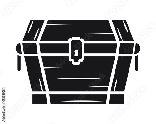 treasure chest silhouette icon