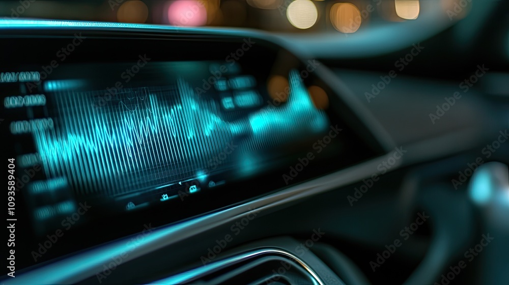 Car dashboard displaying dynamic data. Car dashboard displaying dynamic data.
