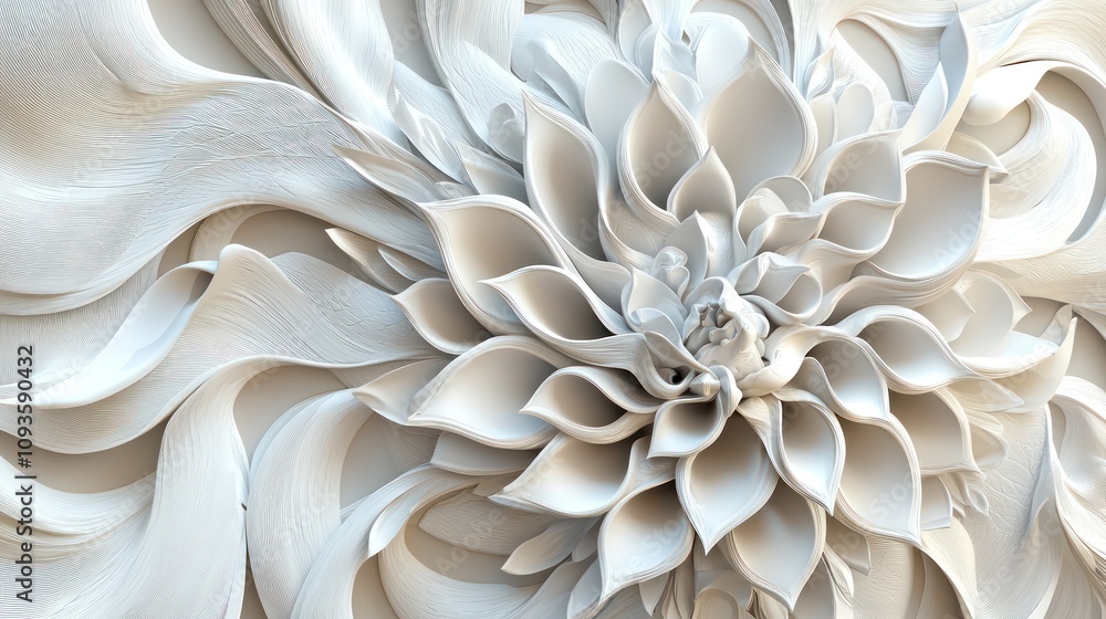 Artistic abstract floral design captured in a ideal for sophisticated wall decor Artistic abstract floral design captured in a ideal for sophisticated wall decor