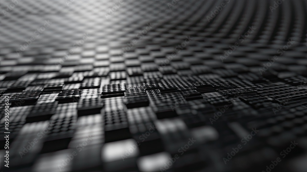 Abstract dark gray grid pattern, textured surface, digital rendering. Abstract dark gray grid pattern, textured surface, digital rendering.