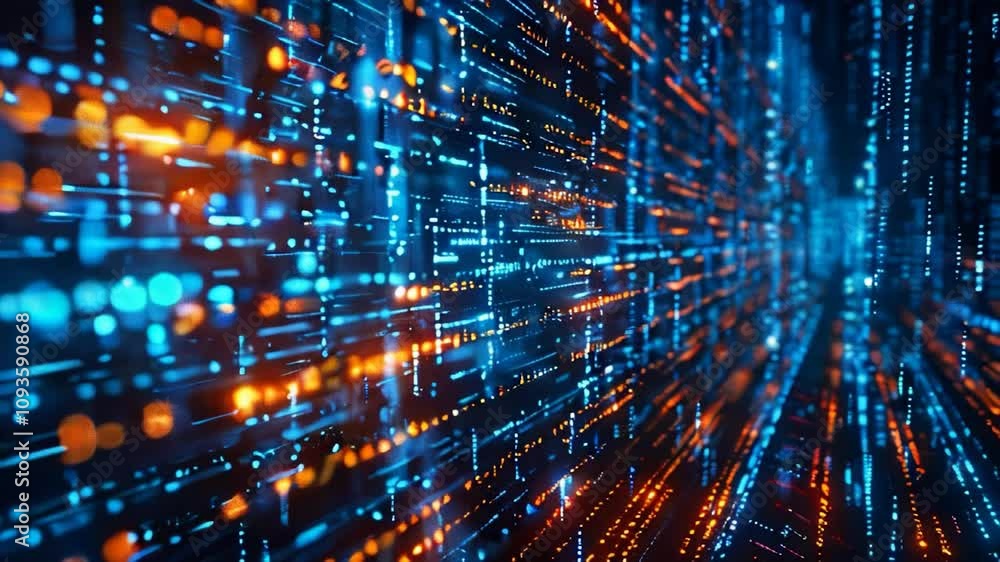 Dynamic blue and orange light trails for captivating slow motion video effect and futuristic background Dynamic blue and orange light trails for captivating slow motion video effect and futuristic background