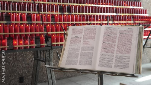 Bible in the church of the Chapel of the Holy Cross in Sedona