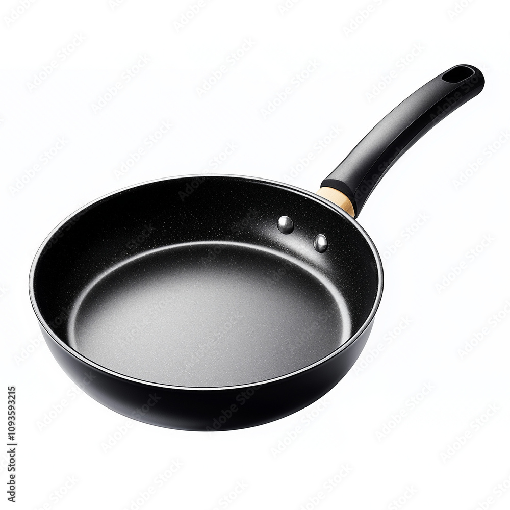 Black frying pan isolated on white background Black frying pan isolated on white background
