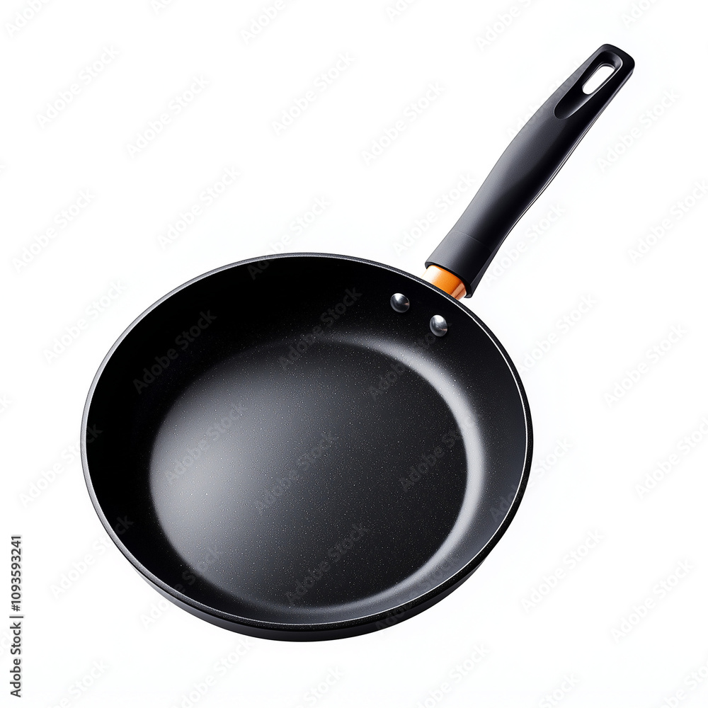 Black frying pan isolated on white background Black frying pan isolated on white background