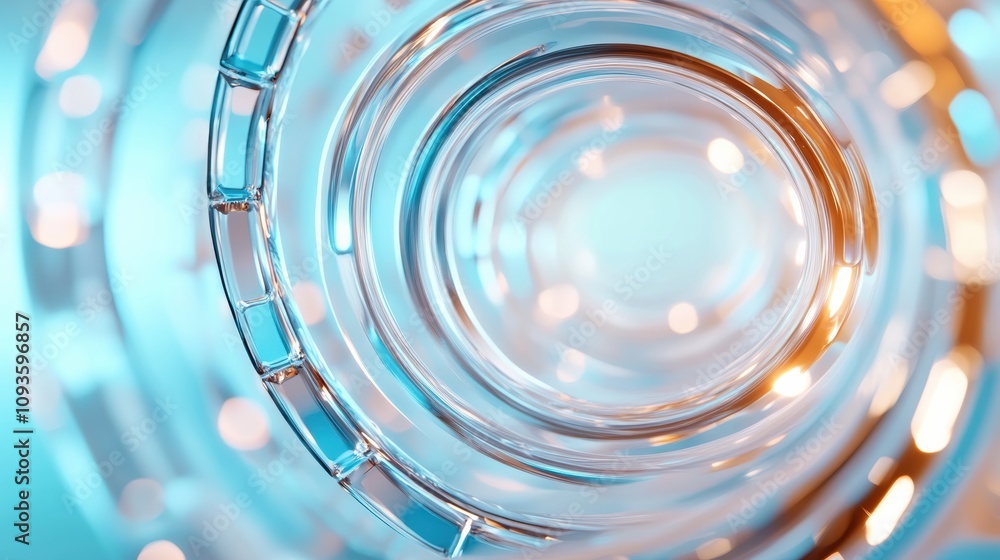 Fototapeta premium Dynamic Glass Helix with Modern Aesthetics