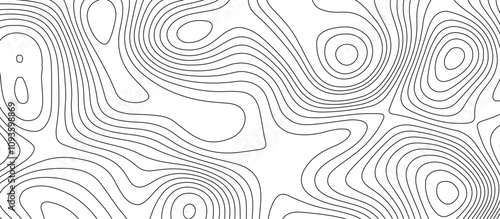  Abstract white wave paper curved reliefs background design. The black on white contours topography stylized relief diagram line wave carve pattern background.