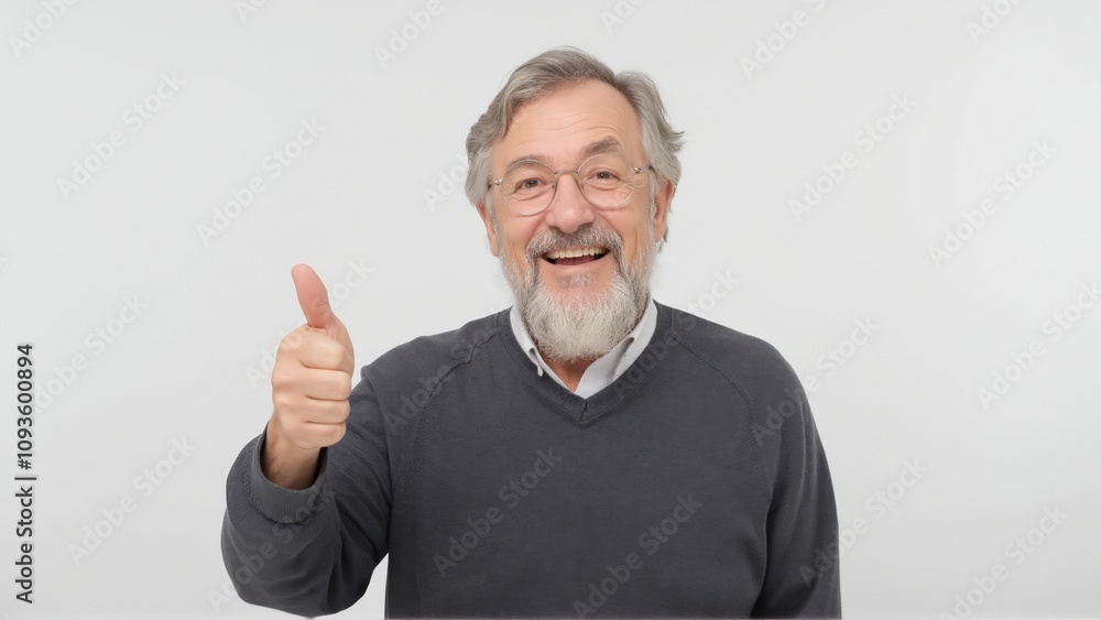 senior man showing ok sign senior man showing ok sign