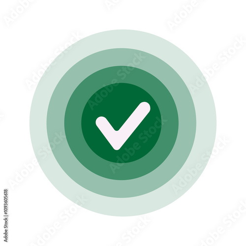 Mobile. Payment icon. Green check mark icon. Verification symbol - Vector. Payment completed