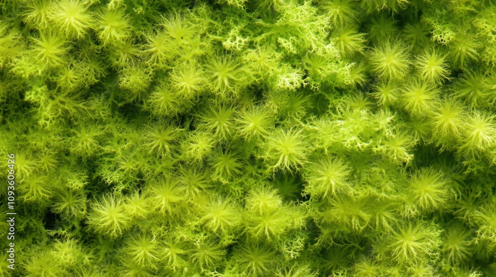 fluffy green moss growing on a tree branch, natural texture, high-quality, detailed fluffy green moss growing on a tree branch, natural texture, high-quality, detailed