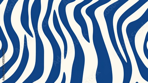 Blue and white zebra stripes a simple vector graphics ,A blue and white striped wall with a blue zebra stripe