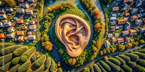 Wallpaper Mural Stunning Drone Photography Capturing Unique Perspectives of Ears in Nature and Urban Landscapes, Highlighting Textures and Shapes for Creative Stock Imagery Torontodigital.ca