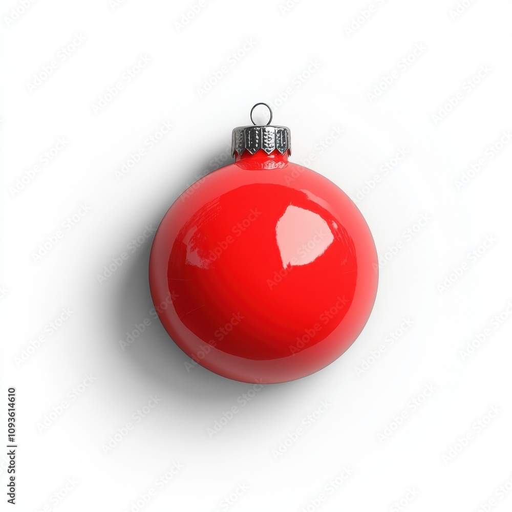 Stylized Vector Christmas Ball in Red and White Stylized Vector Christmas Ball in Red and White