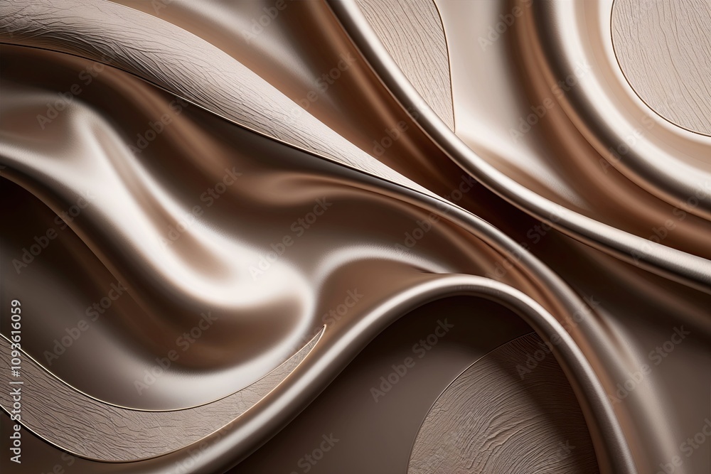 Fototapeta premium Stunning Abstract Smooth Silk Background Design with Wavy Shapes and Elegant Textures