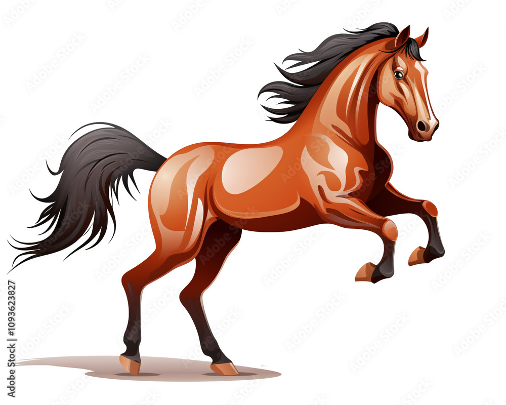 Obraz premium a horse with black hair