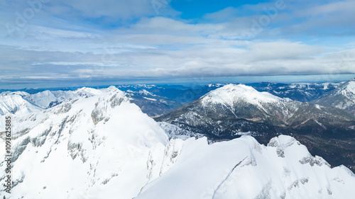 snow covered mountains