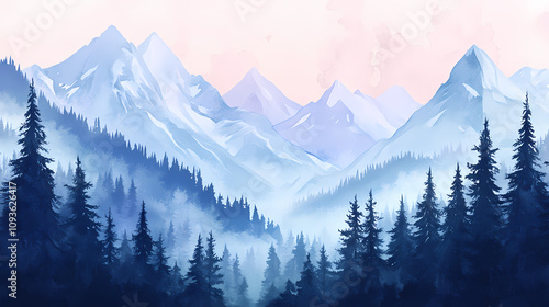 landscape with snow