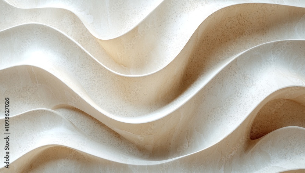 Abstract White and Beige Textured Curved Surface Abstract White and Beige Textured Curved Surface