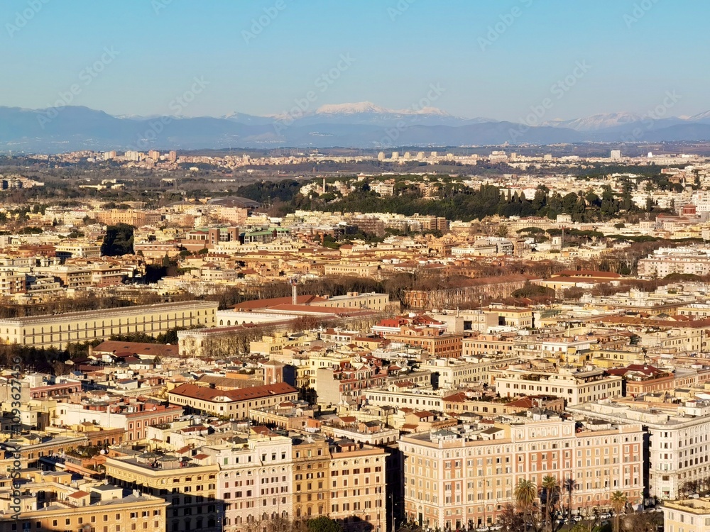 Naklejka premium the city view of Rome, Italy