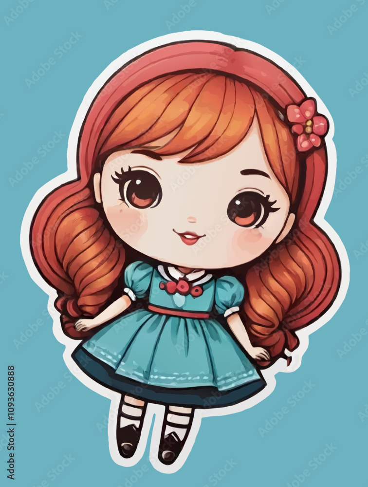 cute doll cartoon vector cute doll cartoon vector