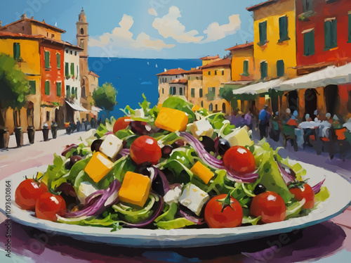 italy restaurant background illustration