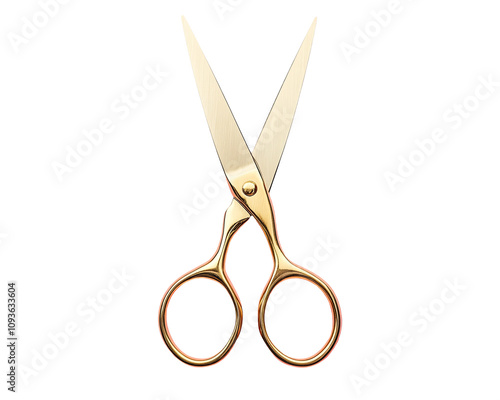 a pair of gold scissors photo