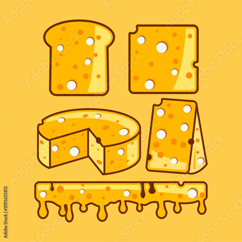 Cheese vector graphic design icon