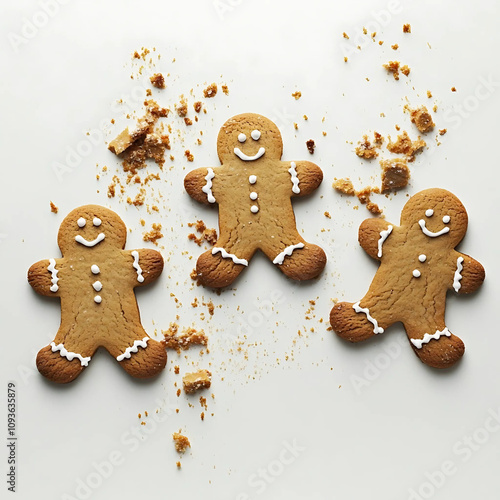 Decorated Gingerbread Man Cookie for Christmas Holiday Celebration	