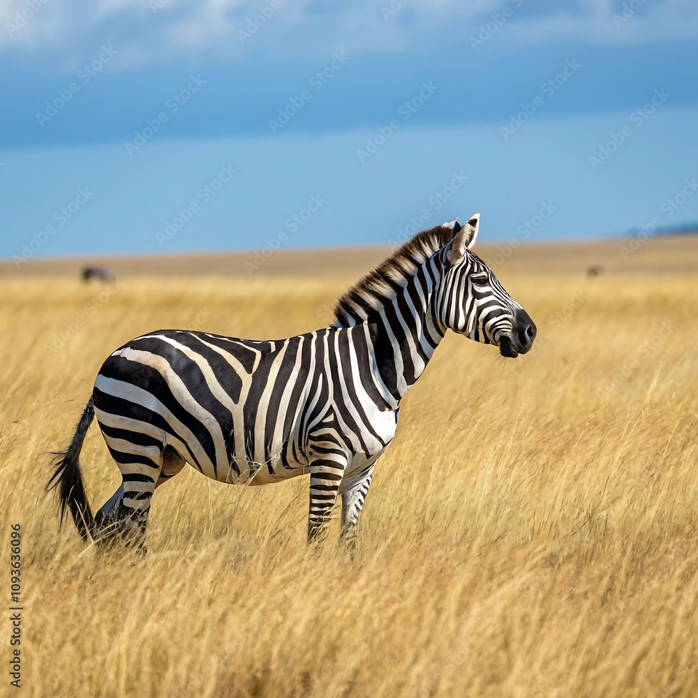 Naklejka premium zebra in serengeti park