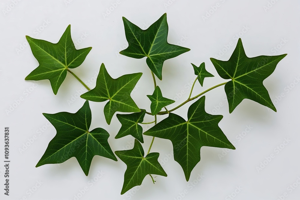 Ivy Plants with Lush Green Leaves on White Background for Home Decor Ivy Plants with Lush Green Leaves on White Background for Home Decor