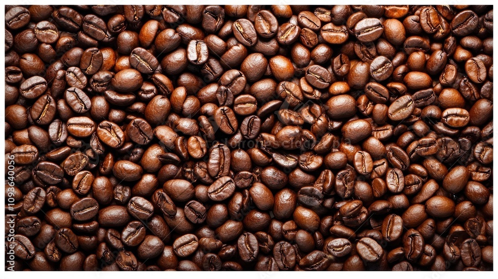 Fototapeta premium Close-Up Texture of Roasted Coffee Beans