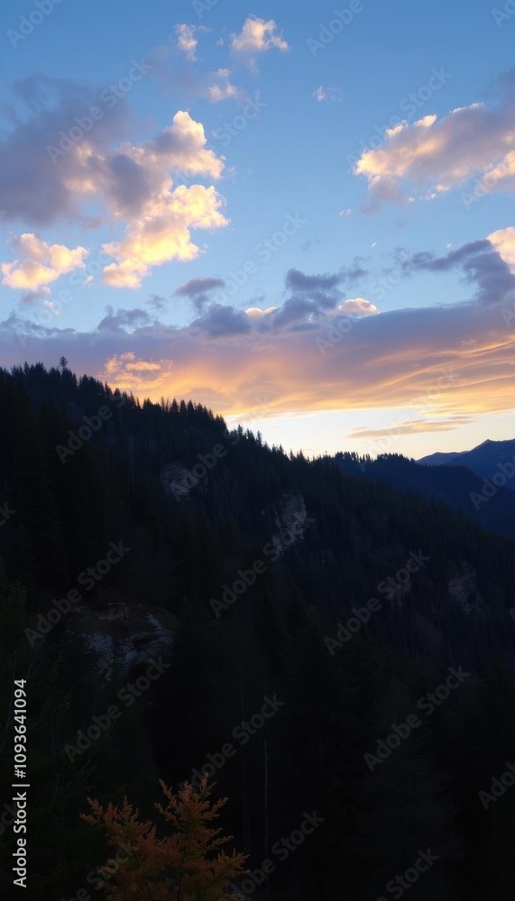 view of a mountain with a sunset in the background view of a mountain with a sunset in the background