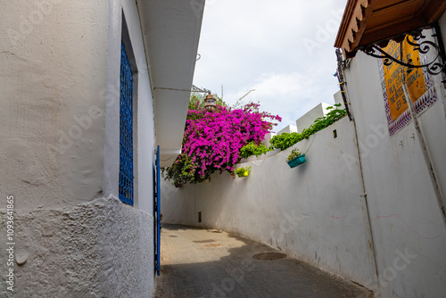 The city streets in Tangier, Morocco