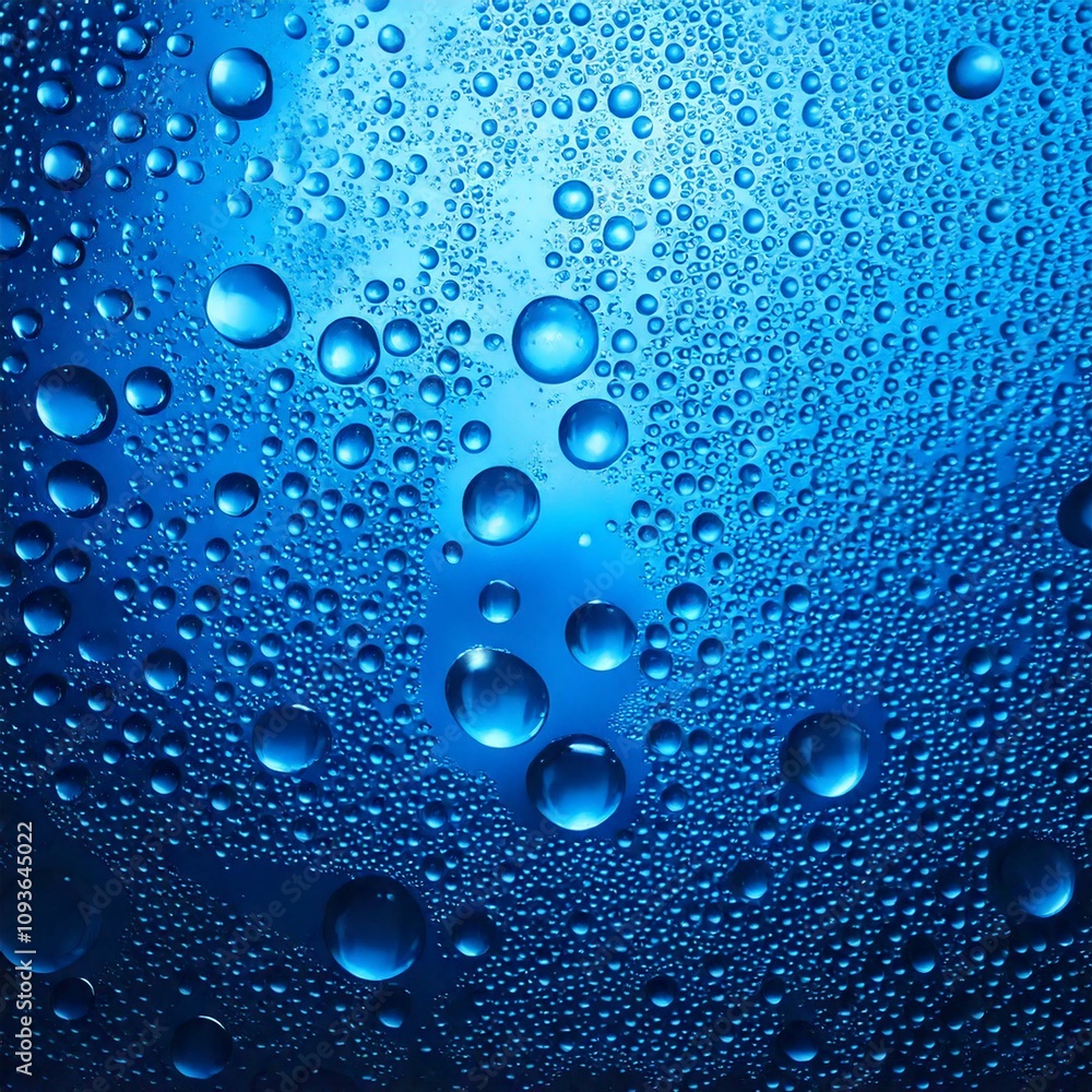 Blue Serenity Water Droplets in Crystal Clarity Blue Serenity Water Droplets in Crystal Clarity