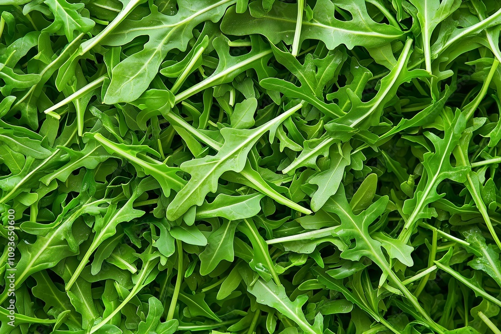 Crisp Arugula Leaves, Piled Together and Captured in a Detailed Close-Up, Emphasizing Their Fresh and Peppery Appeal. Perfect for Recipe Blogs, Salad Features, or Cooking Guides Crisp Arugula Leaves, Piled Together and Captured in a Detailed Close-Up, Emphasizing Their Fresh and Peppery Appeal. Perfect for Recipe Blogs, Salad Features, or Cooking Guides