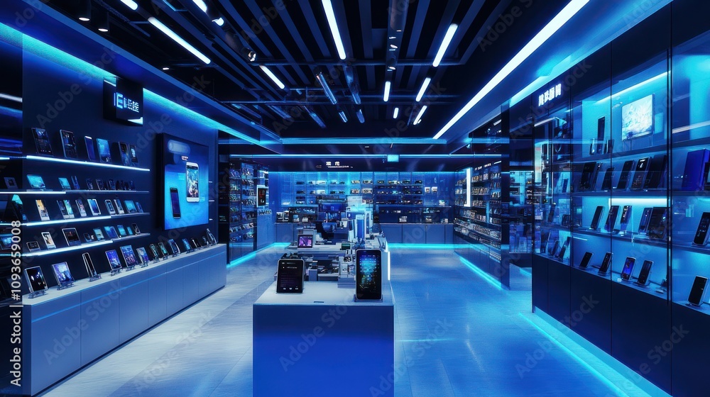 Fototapeta premium Modern Electronics Store Interior