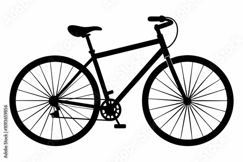 Bicycle Silhouette vector illustration. Bicycle Vector Silhouette Design Simple and Classic Bike Illustration. Bicycle icon vector