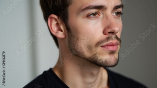 A close-up of a man with beard styles small beard styles, offering a clean and elegant finish.