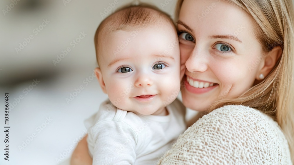 Comforting baby hugging trust concept. Mother Holding Baby in a Soothing Embrace Comforting baby hugging trust concept. Mother Holding Baby in a Soothing Embrace