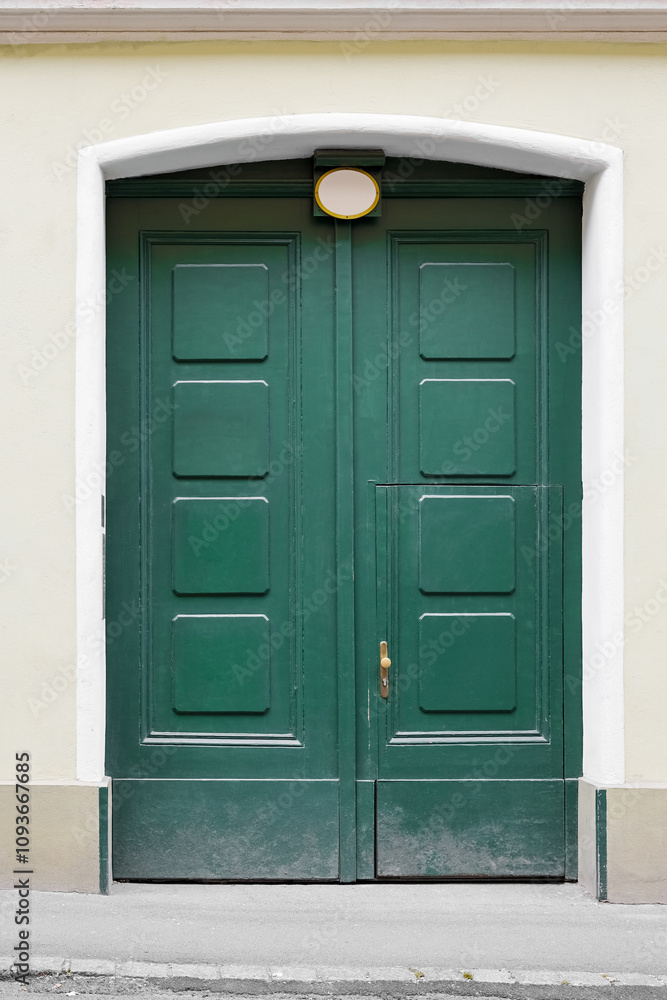 View of building with green door View of building with green door
