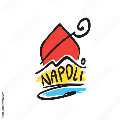 logo city naples vesuvius hat patron saint of the city